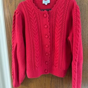 Red Cable Knit Sweater perfect for Holidays Season